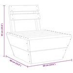 vidaXL Canapé central sectionnel palette Bois d'épicéa imprégné