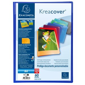 Protège document personnalisable PP Kreacover 120 vues assortis x 8 EXACOMPTA