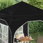 vidaXL Tente de fête pop-up 192 x 192 x 245 cm Noir