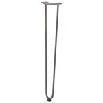 vidaXL Pieds en épingle à cheveux pour consoles  lot de 4  acier naturel  72 cm  acier massif