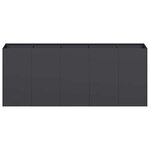 vidaXL Jardinière noir 200x40x80 cm acier laminé à froid
