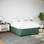 vidaXL Cadre de lit sans matelas vert foncé 140x190 cm velours