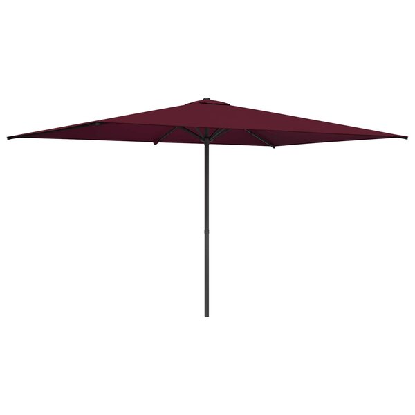 vidaXL Parasol de jardin 200 x 300 cm Polyester Rectangulaire Bordeaux