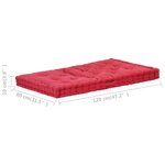 vidaXL Coussin de plancher de palette Coton 120x80x10 cm Bordeaux