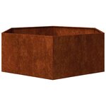 vidaXL Jardinière Rouillé 138x120x45 cm Acier corten