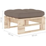 vidaXL Pouf palette de jardin bois de pin imprégné