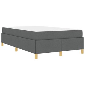 vidaXL Cadre de lit avec matelas Gris foncé 120 x 190 cm tissu
