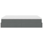VidaXL Cadre de lit ottoman avec matelas gris foncé 140x200 cm tissu