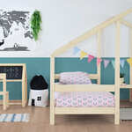 Lit cabane VILLY 2 places 90 x 200 blanc