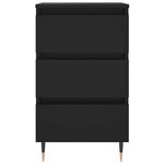 vidaXL Tables de chevet 2 Pièces noir 40x35x69 cm bois d’ingénierie