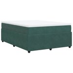 vidaXL Sommier à lattes de lit et matelas Vert foncé 140x190cm Velours