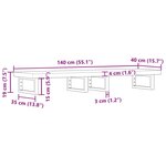 vidaXL Étagère de vasque murale acier et bois massif d'acacia