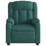 vidaXL Fauteuil inclinable Vert foncé Tissu