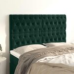 vidaXL Tête de lit Vert foncé 144 x 7 x 118/128 cm Velours