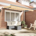 vidaXL Auvent Rétractable Jaune 250 x 200 cm tissu