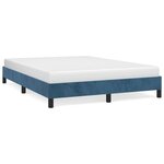 vidaXL Cadre de lit Bleu foncé 140x200 cm Velours