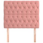 vidaXL Tête de lit Rose 90x7x118/128 cm Velours