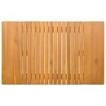 vidaXL Tapis de bain Uni Marron 59 x 40 cm bois