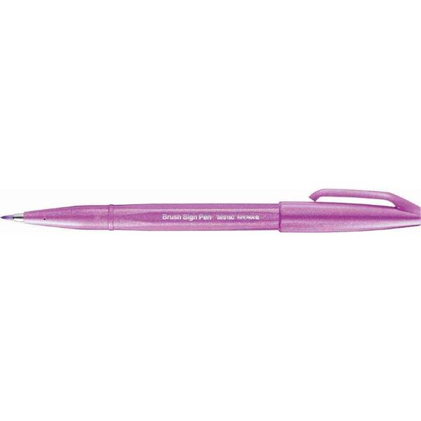 Stylo feutre brush sign pen ses 15  mauve pentel arts