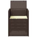 vidaXL Chaises de jardin salle à manger 2 Pièces Marron et crème PP