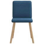 vidaXL Chaises à manger lot de 4 bleu tissu