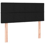 vidaXL Sommier à lattes de lit avec matelas Noir 100x200 cm Tissu