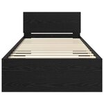 vidaXL Cadre de lit Chêne noir 90 x 190 cm Bois d'ingénierie