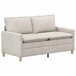 vidaXL Ensemble de Canapés 2 Pièces Crème Polyester