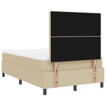 vidaXL Lit à ressorts Gris clair et blanc 120 x 190 cm