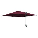vidaXL Parasol de jardin Rouge et Noir 248.5 x 247.5 x 160 cm