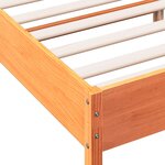 vidaXL Cadre de lit sans matelas cire marron 120x190cm bois pin massif