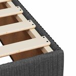 vidaXL Cadre de lit sans matelas gris foncé 200x200 cm tissu