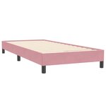 vidaXL Sommier à lattes de lit avec matelas rose 80x220 cm velours