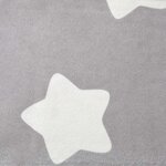 vidaXL Canapé pour enfants à 2 places Gris clair étoiles Peluche douce