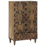 vidaXL Buffet Haut Marron 60 x 33 5 x 100 cm Bois de mangue massif
