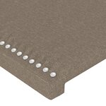 vidaXL Tête de lit à LED Taupe 160x5x78/88 cm Tissu