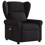 vidaXL Fauteuil de massage inclinable Noir Tissu
