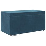 vidaXL Tabouret Bleu 81 x 41 x 40 cm Velours et Bois Composite