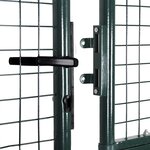 vidaXL Portail de clôture à porte double Acier enduit de poudre