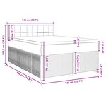 vidaXL Sommier à lattes de lit et matelas Gris foncé 140x190cm Velours