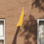 vidaXL Support de drapeau pour 1 drapeau  à fixer au mur  en acier argenté.