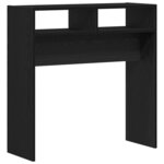 vidaXL Table console Chêne noir 78 x 30 x 80 cm Bois d'ingénierie