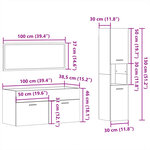 vidaXL Ensemble de meubles de salle de bain 3 Pièces blanc brillant
