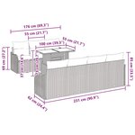 vidaXL Ensemble de canapé de jardin 8 Pièces Gris 100 x 55 x 73 cm