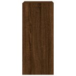 vidaXL Meuble TV mural avec lumières LED chêne marron 30 5x35x70 cm
