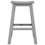 vidaXL Tabourets de bar 2 Pièces Gris clair HDPE
