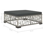 vidaXL Salon de jardin 6 Pièces avec coussins résine tressée gris