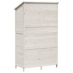 vidaXL Abri de jardin Blanc 106 x 56 x 176 5 cm Bois d'ingénierie