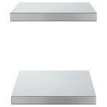 vidaXL Étagères murales 2 Pièces 50x30x3 cm argenté acier inoxydable