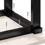vidaXL Pieds de table basse cadre en O 70x60x43 cm acier